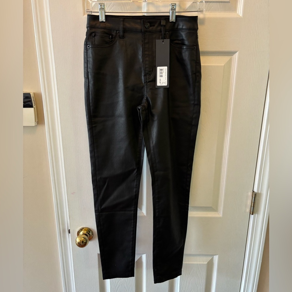 The Kooples Jeans Franky Black Shine Carry-Ovee Size 27 LOOK STUNNING ON! BNWT